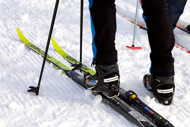 bigstock-Salomon-Ski-Boots-And-Fischer--82312781