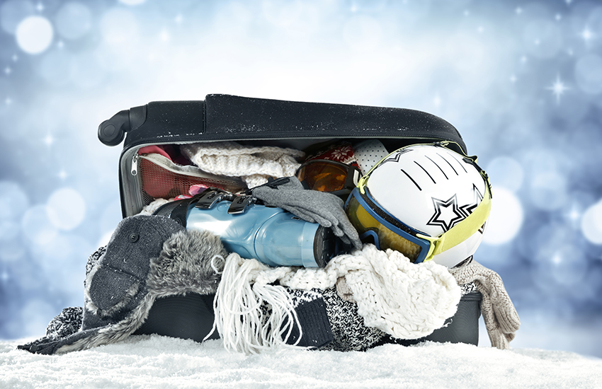 Shipping skis and snowboard for a ski trip