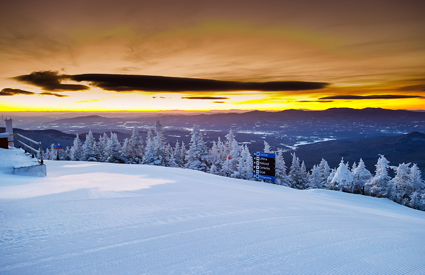The top ski vacation destinations in the USA is Stowe, Vermont