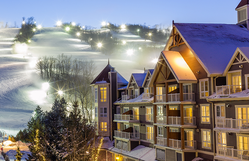 Top Canada ski resorts to ship skis to is Blue Mountain Resort, Ontario