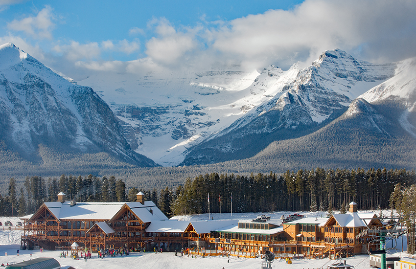 Top Canadian ski resort is Lake Louise Ski Resort in Alberta
