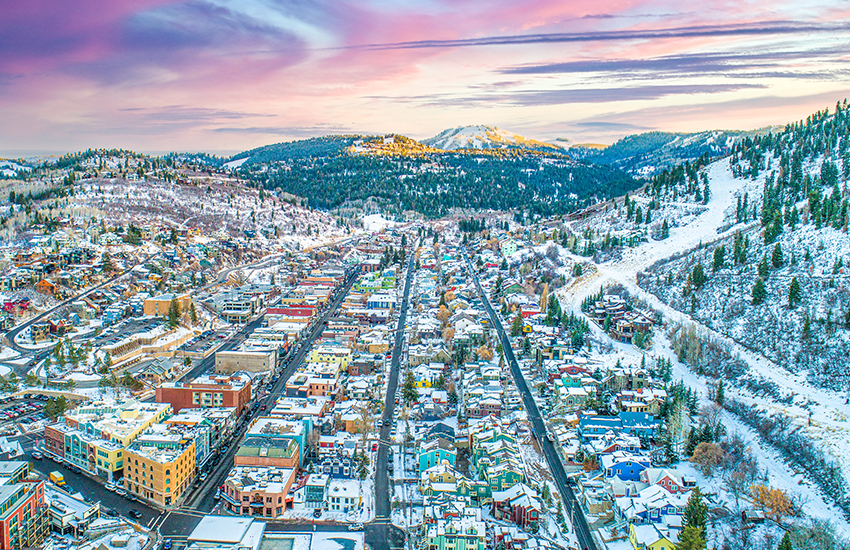 Top snow destinations in the USA is Park City, Utah