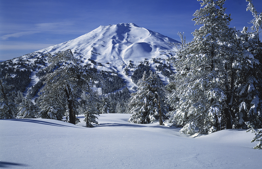 Skiing in spring at one of the top destination, Mt. Bachelor, Oregon