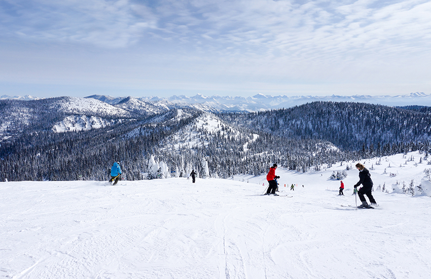 Spring skiing location at Red Lodge Mountain