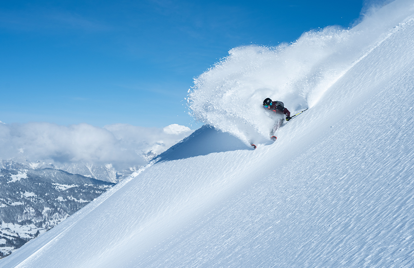 Powder skiing